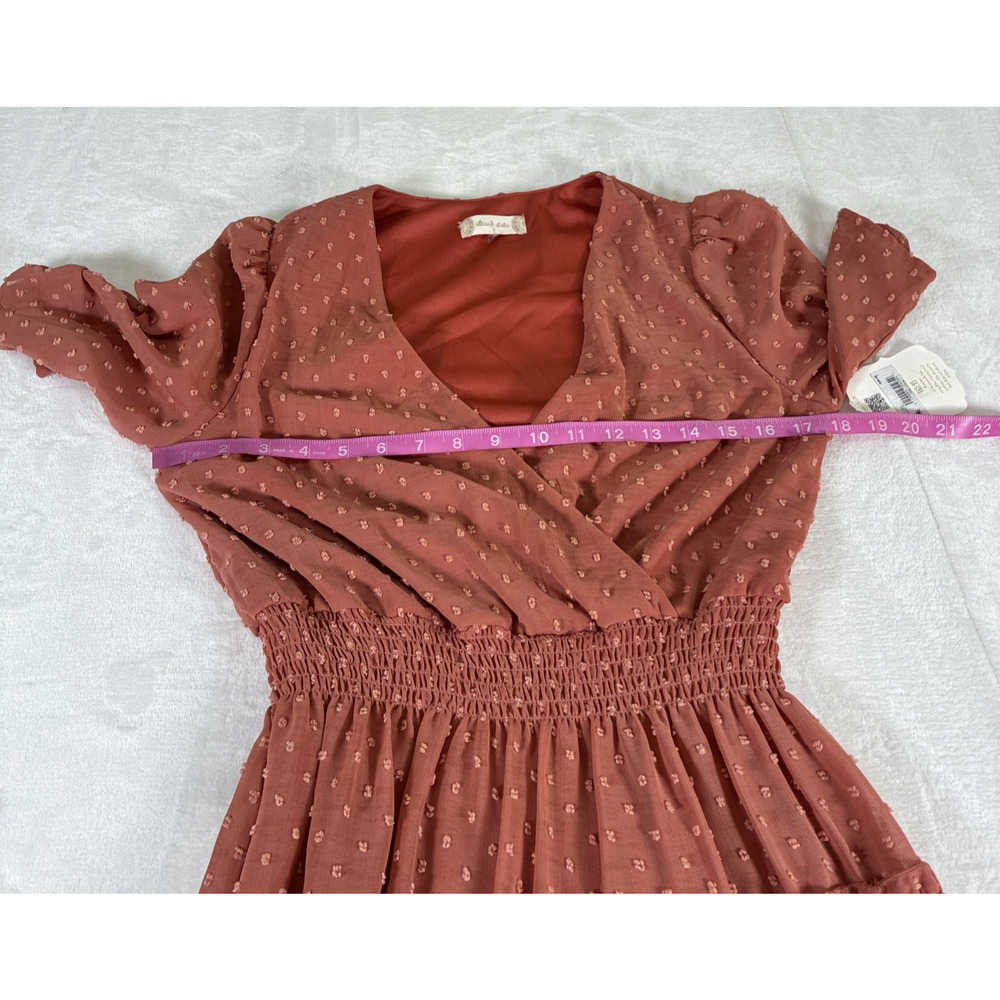 NWT Altar’d State Small Terracotta Smocked Mini Dress Benefits Charity - Picture 7 of 11